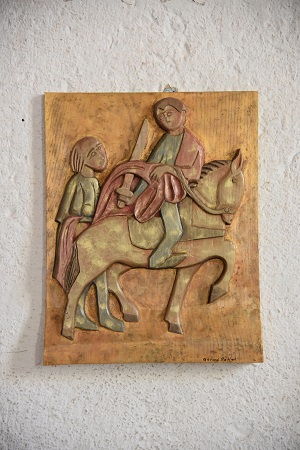 Tableau de saint Martin de la nef latérale sud de l'église de Villette-sur-Ain