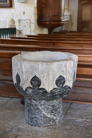 Baptistère de l'église de Villette-sur-Ain