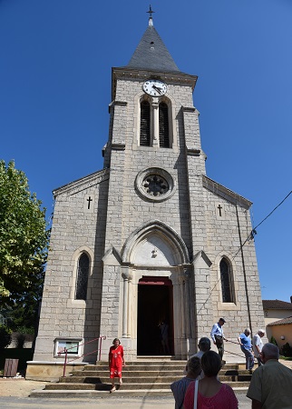 Façade de l'&ecute;glise de Chaneins